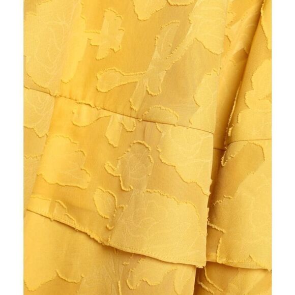 NWT Lulu’s True Lover Mustard Yellow Burnout Floral Strapless Mini Dress - Picture 10 of 12